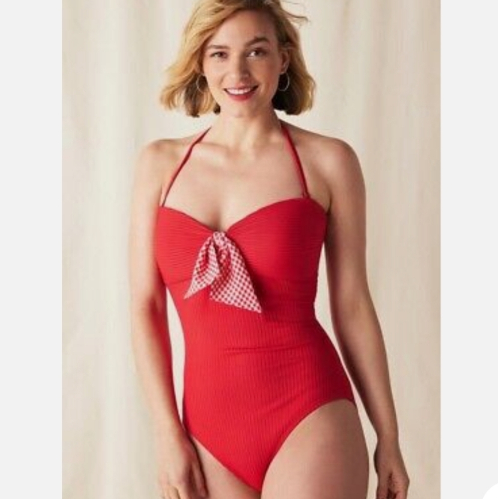 NWT Matilda Jane Poolside Party Red One-Piece Swimsuit Size M Medium